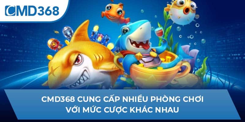 CMD368 cung cấp nhiều phòng chơi với mức cược khác nhau